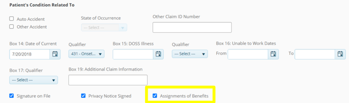 accept assignment insurance